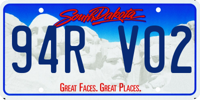 SD license plate 94RV02