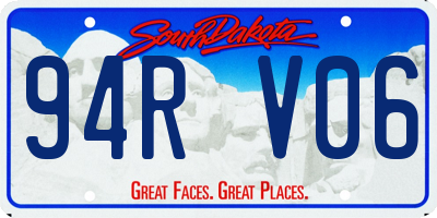 SD license plate 94RV06