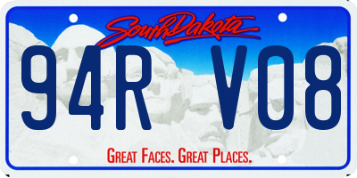 SD license plate 94RV08