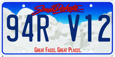 SD license plate 94RV12