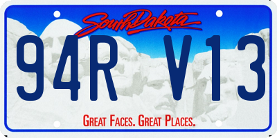 SD license plate 94RV13