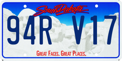 SD license plate 94RV17
