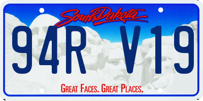 SD license plate 94RV19