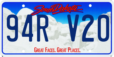 SD license plate 94RV20