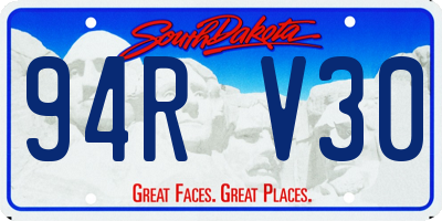 SD license plate 94RV30