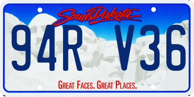 SD license plate 94RV36
