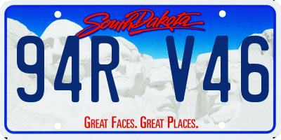 SD license plate 94RV46