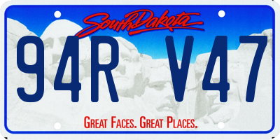 SD license plate 94RV47
