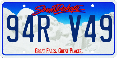 SD license plate 94RV49