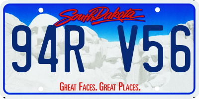 SD license plate 94RV56