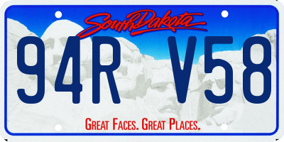 SD license plate 94RV58