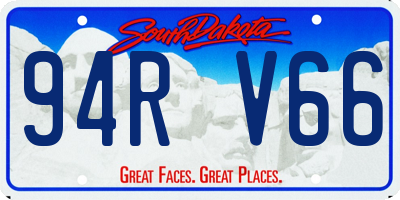 SD license plate 94RV66