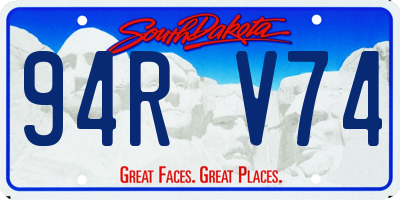 SD license plate 94RV74