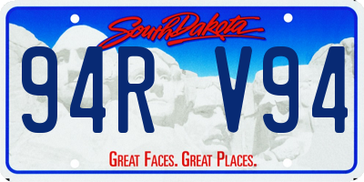 SD license plate 94RV94