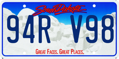 SD license plate 94RV98