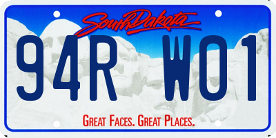 SD license plate 94RW01