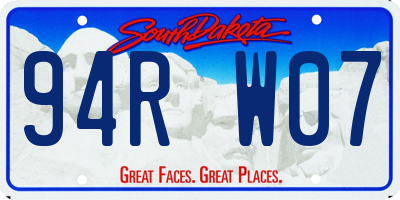 SD license plate 94RW07