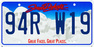 SD license plate 94RW19