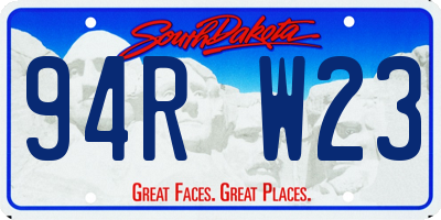 SD license plate 94RW23