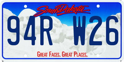 SD license plate 94RW26