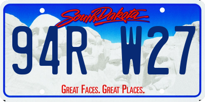 SD license plate 94RW27
