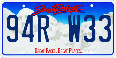 SD license plate 94RW33