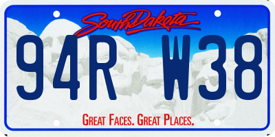 SD license plate 94RW38