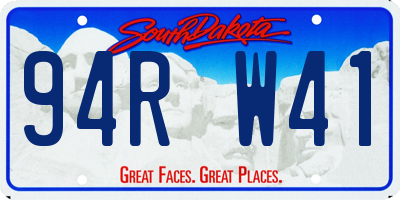 SD license plate 94RW41