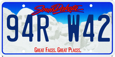 SD license plate 94RW42