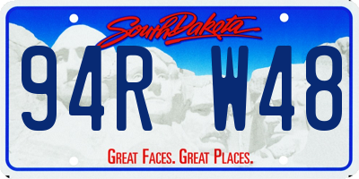 SD license plate 94RW48
