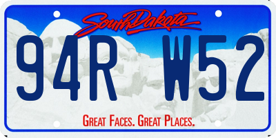 SD license plate 94RW52