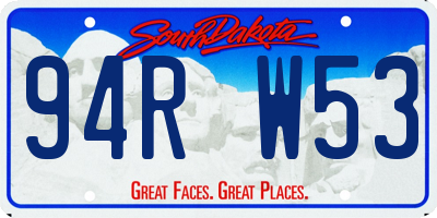 SD license plate 94RW53