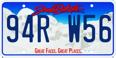 SD license plate 94RW56