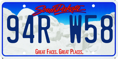 SD license plate 94RW58