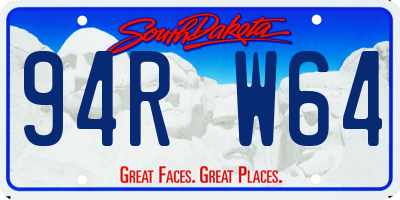 SD license plate 94RW64