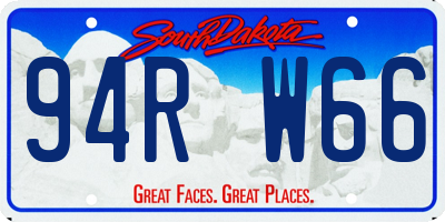 SD license plate 94RW66