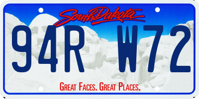 SD license plate 94RW72