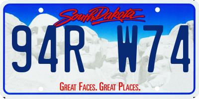 SD license plate 94RW74