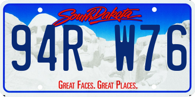 SD license plate 94RW76
