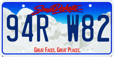 SD license plate 94RW82