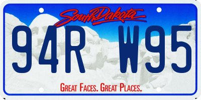 SD license plate 94RW95