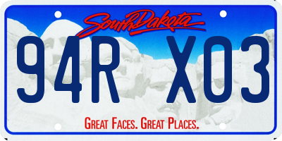 SD license plate 94RX03