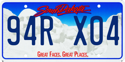 SD license plate 94RX04