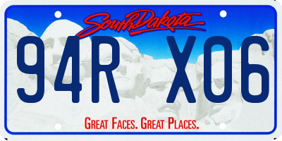 SD license plate 94RX06