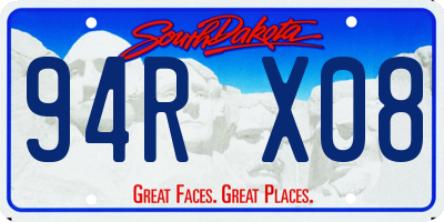SD license plate 94RX08
