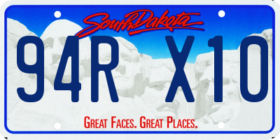 SD license plate 94RX10
