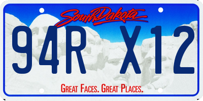 SD license plate 94RX12