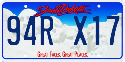 SD license plate 94RX17