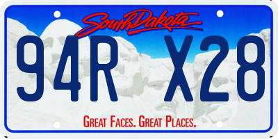 SD license plate 94RX28