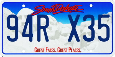 SD license plate 94RX35